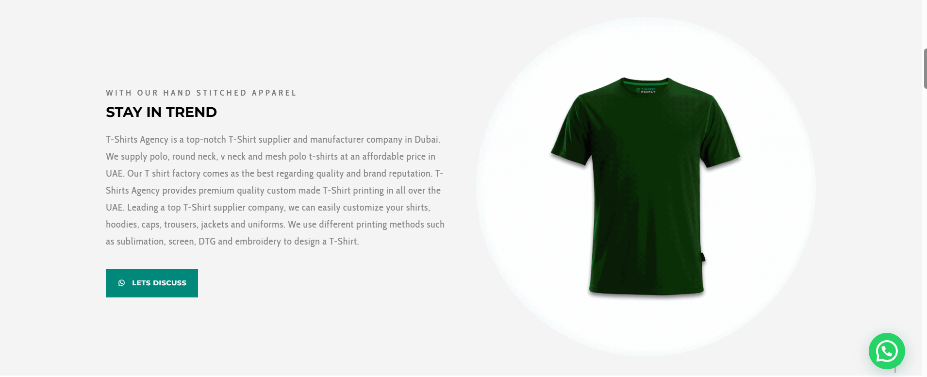 T-Shirts Agency – Mobile View