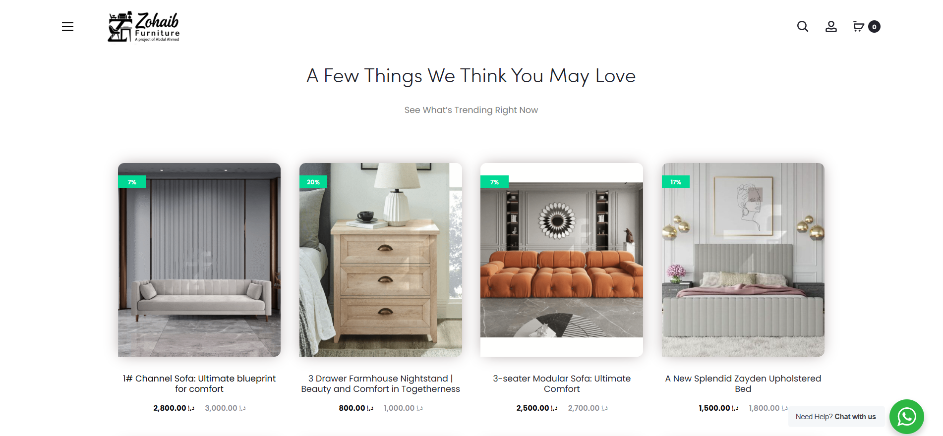 Zohaib Furniture – Product Detail Page